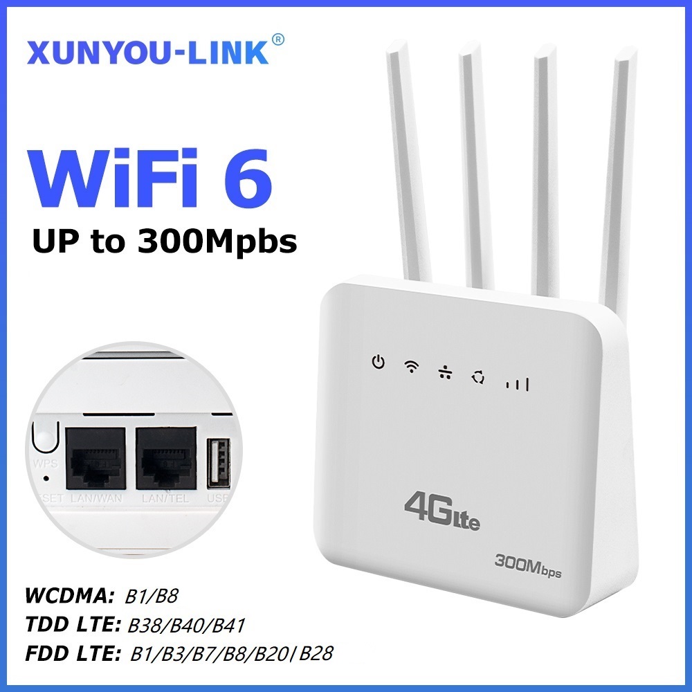 4G Lte Router Sim - Router WiFi 4G LTE XUNYOU-LINK, Módem