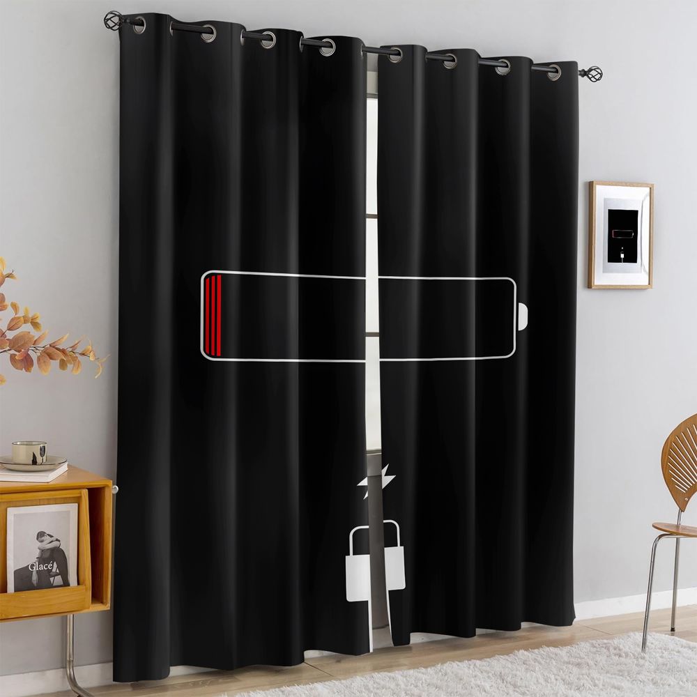 Cortinas Minimalistas con Carg - High Tech Office Room reseña y precio